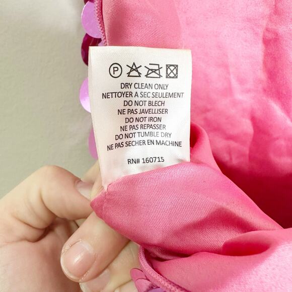 Retrofete Nolia Candy Pink Sequined Fitted Mini Dress Medium - Picture 7 of 8